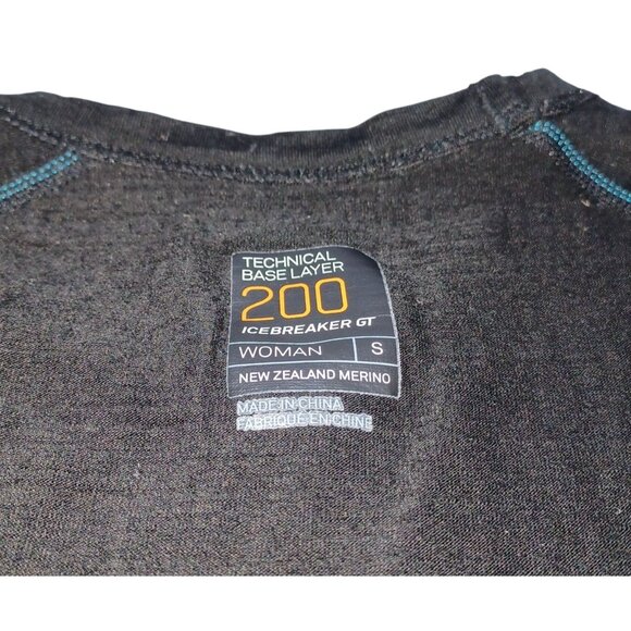 Icebreaker GT 200 Merino Wool Technical Base Layer Top Womens S Performance - Picture 3 of 7